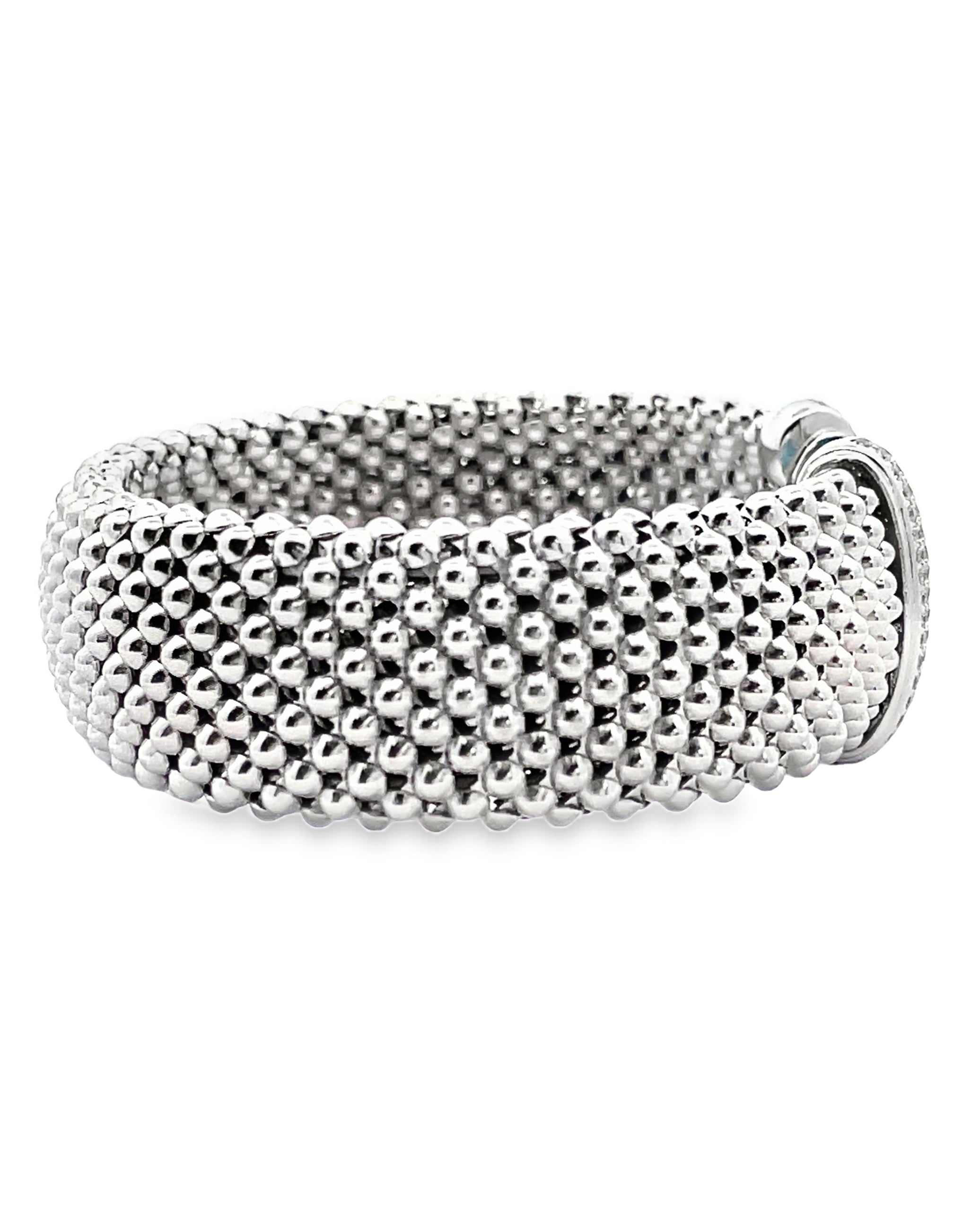 Marcello Pane BRFO 329B Sterling Silver Bangle Cuff Bracelet