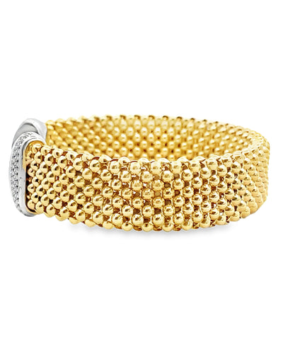 Marcello Pane BRFO 330G-V Sterling Silver Bangle Bracelet with Gold Overlay