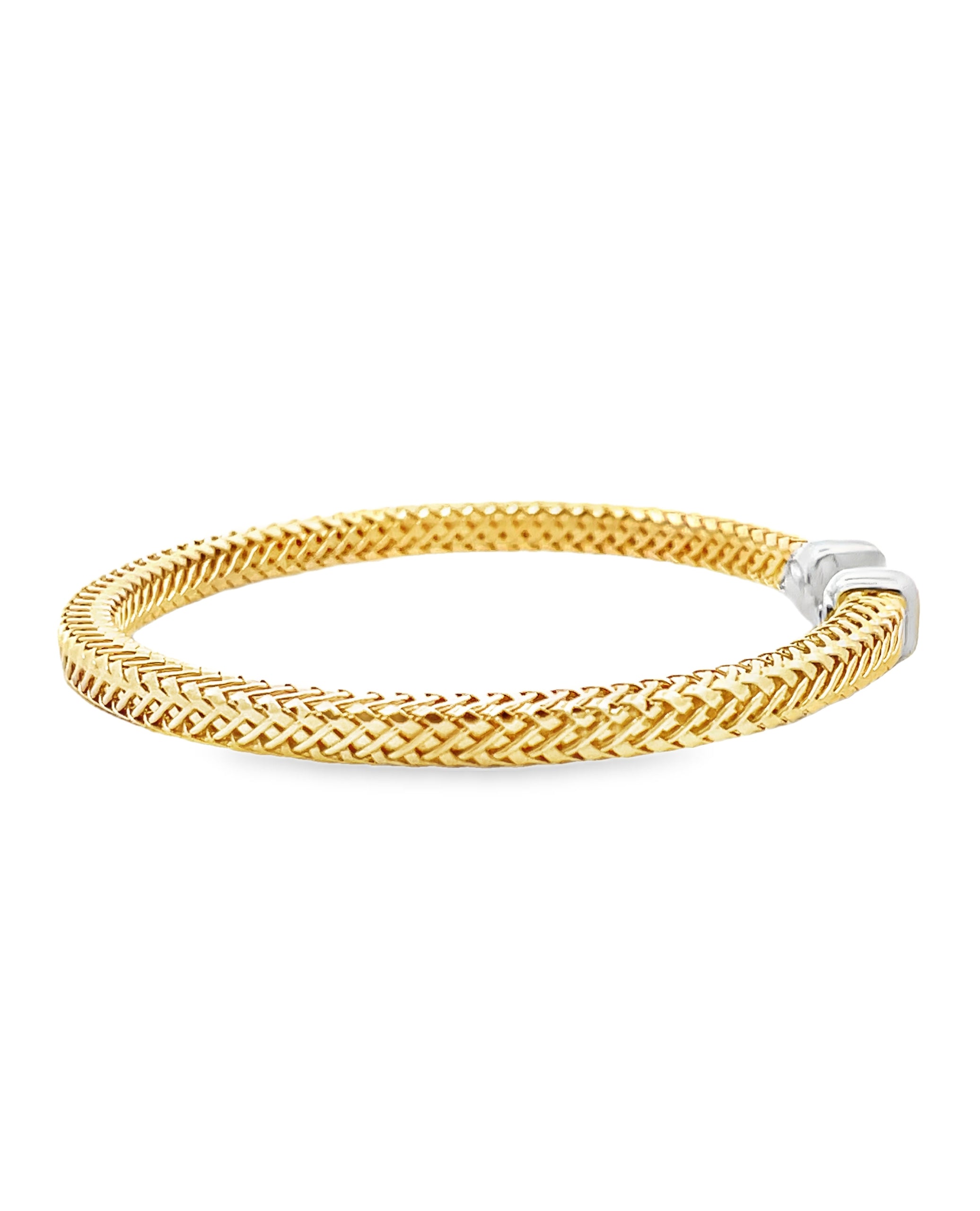 Marcello Pane BRFO 405G Sterling Silver Bangle Bracelet with Gold Overlay