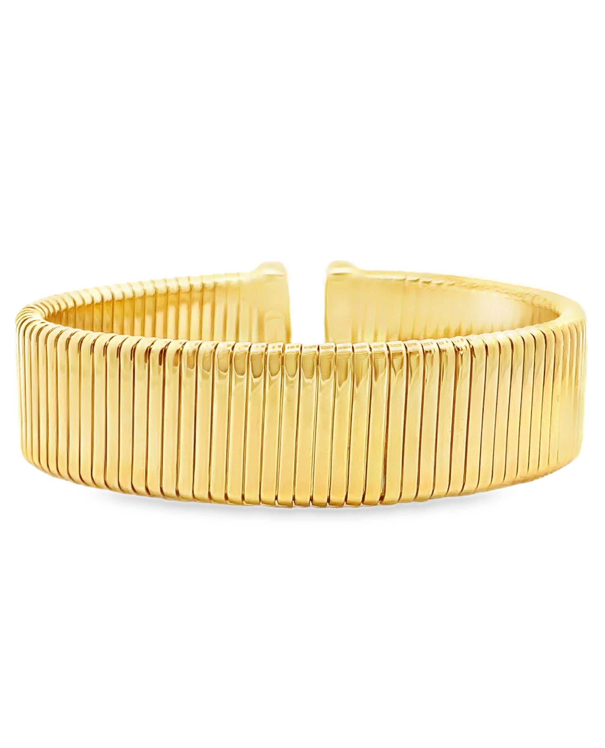 Marcello Pane BRFO 416G Sterling Silver Bangle Bracelet with Gold Overlay