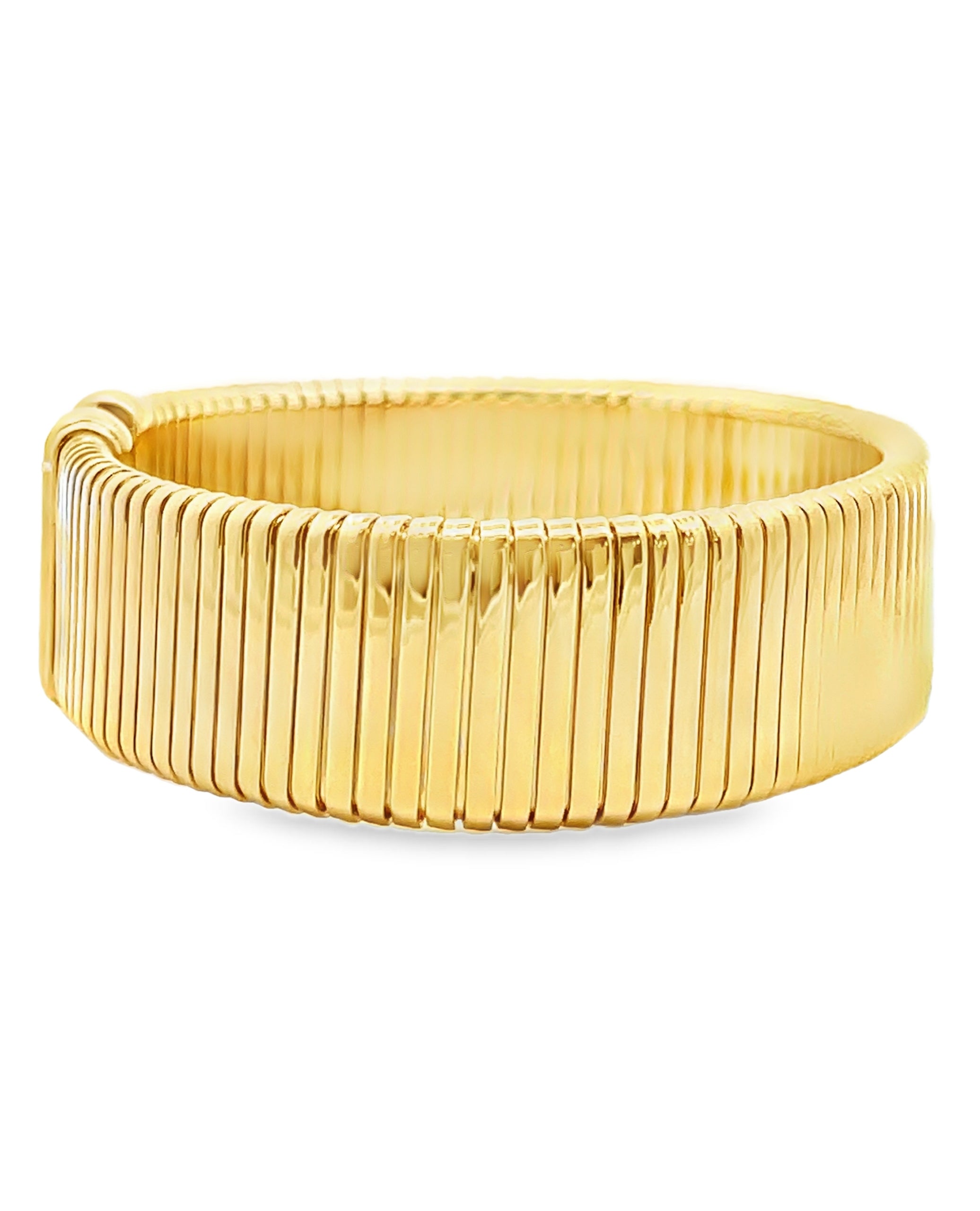 Marcello Pane BRFO 416G Sterling Silver Bangle Bracelet with Gold Overlay