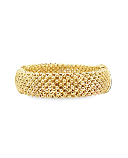 Marcello Pane Sterling Silver Bangle Bracelet with 18K Yellow Gold Overlay