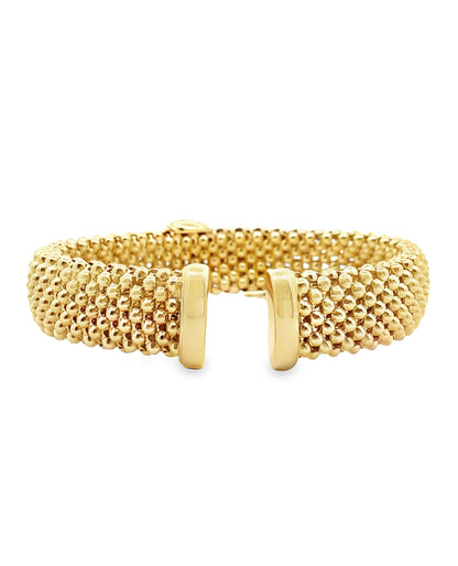 Marcello Pane Sterling Silver Bangle Bracelet with 18K Yellow Gold Overlay