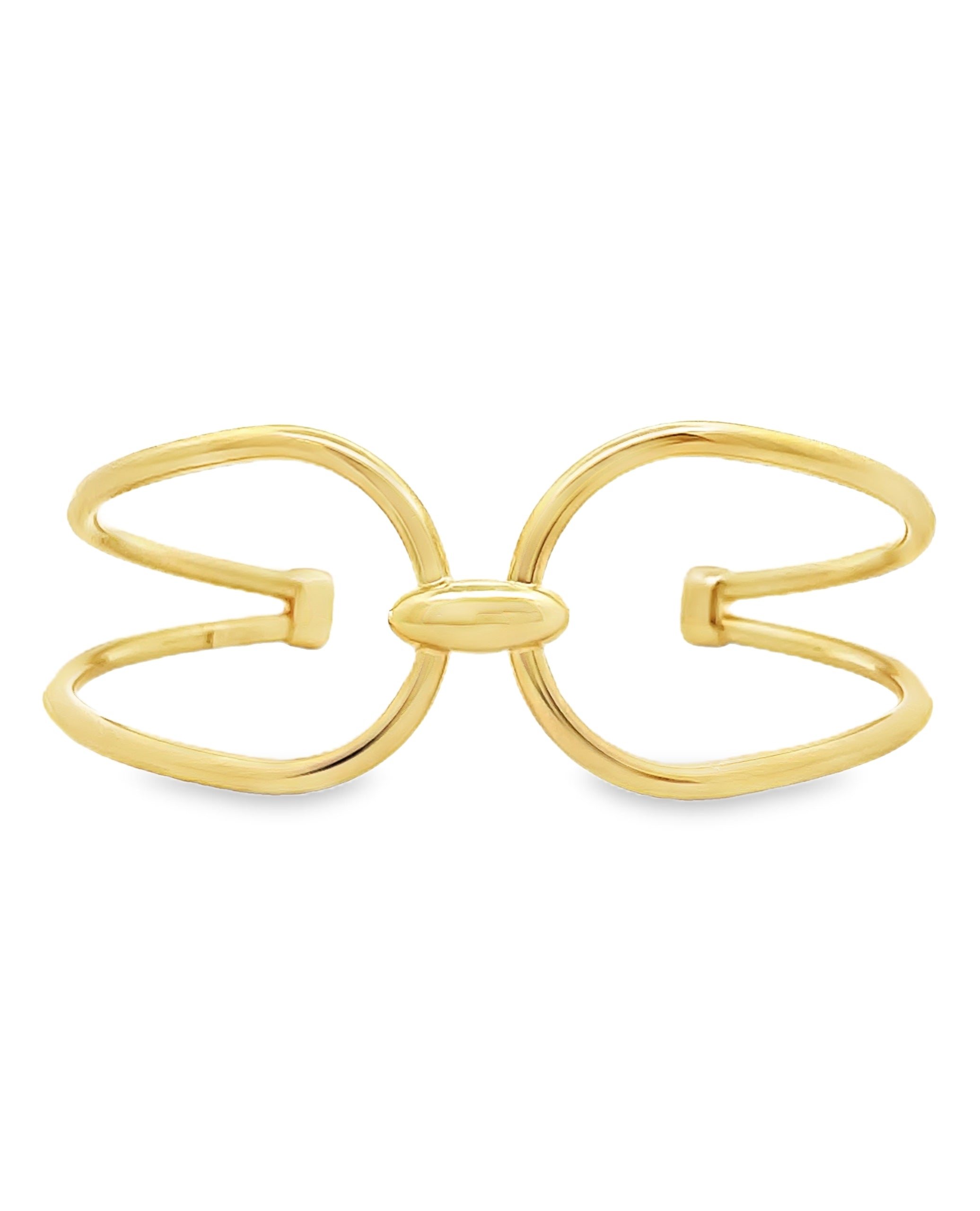 Marcello Pane Sterling Silver Cuff Bracelet with 18K Yellow Gold Overlay