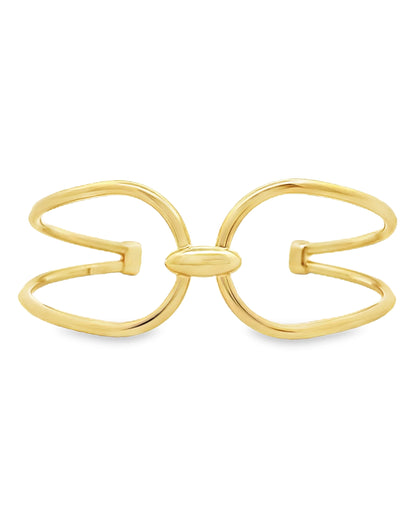 Marcello Pane Sterling Silver Cuff Bracelet with 18K Yellow Gold Overlay