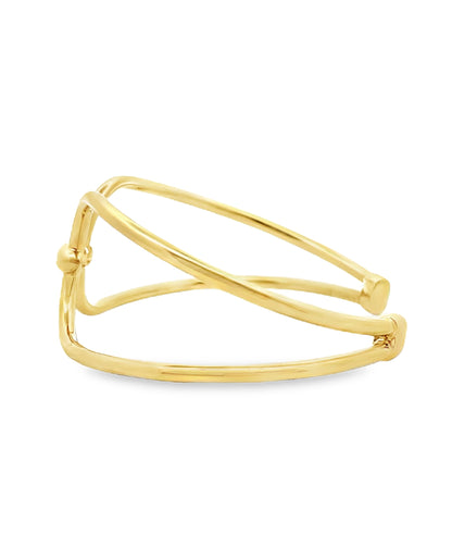 Marcello Pane Sterling Silver Cuff Bracelet with 18K Yellow Gold Overlay