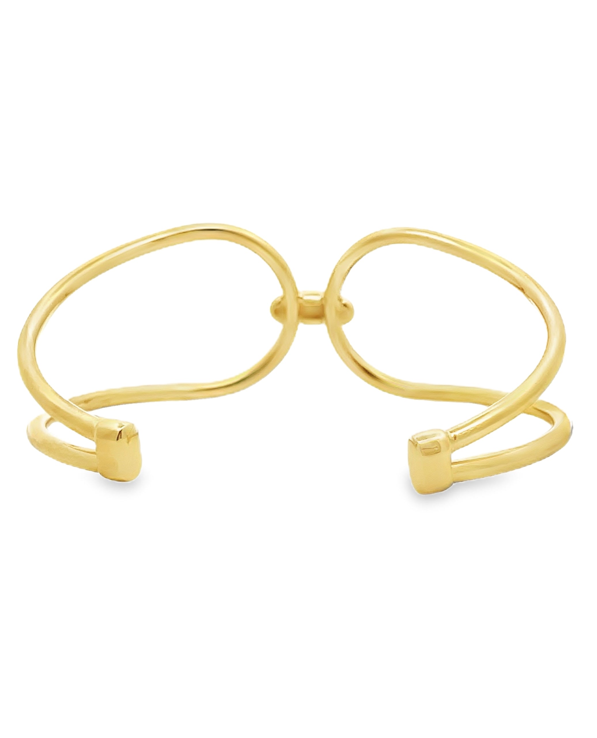 Marcello Pane Sterling Silver Cuff Bracelet with 18K Yellow Gold Overlay