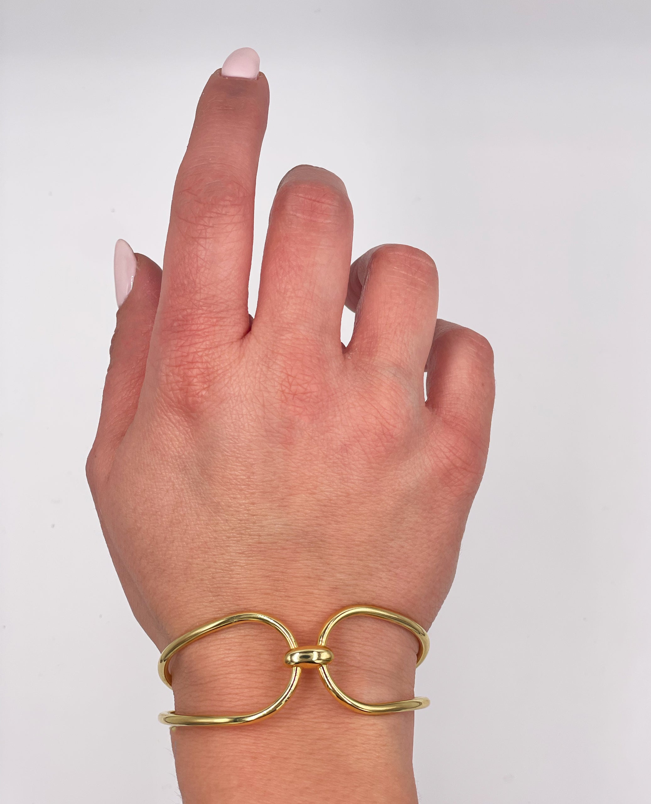 Marcello Pane Sterling Silver Cuff Bracelet with 18K Yellow Gold Overlay