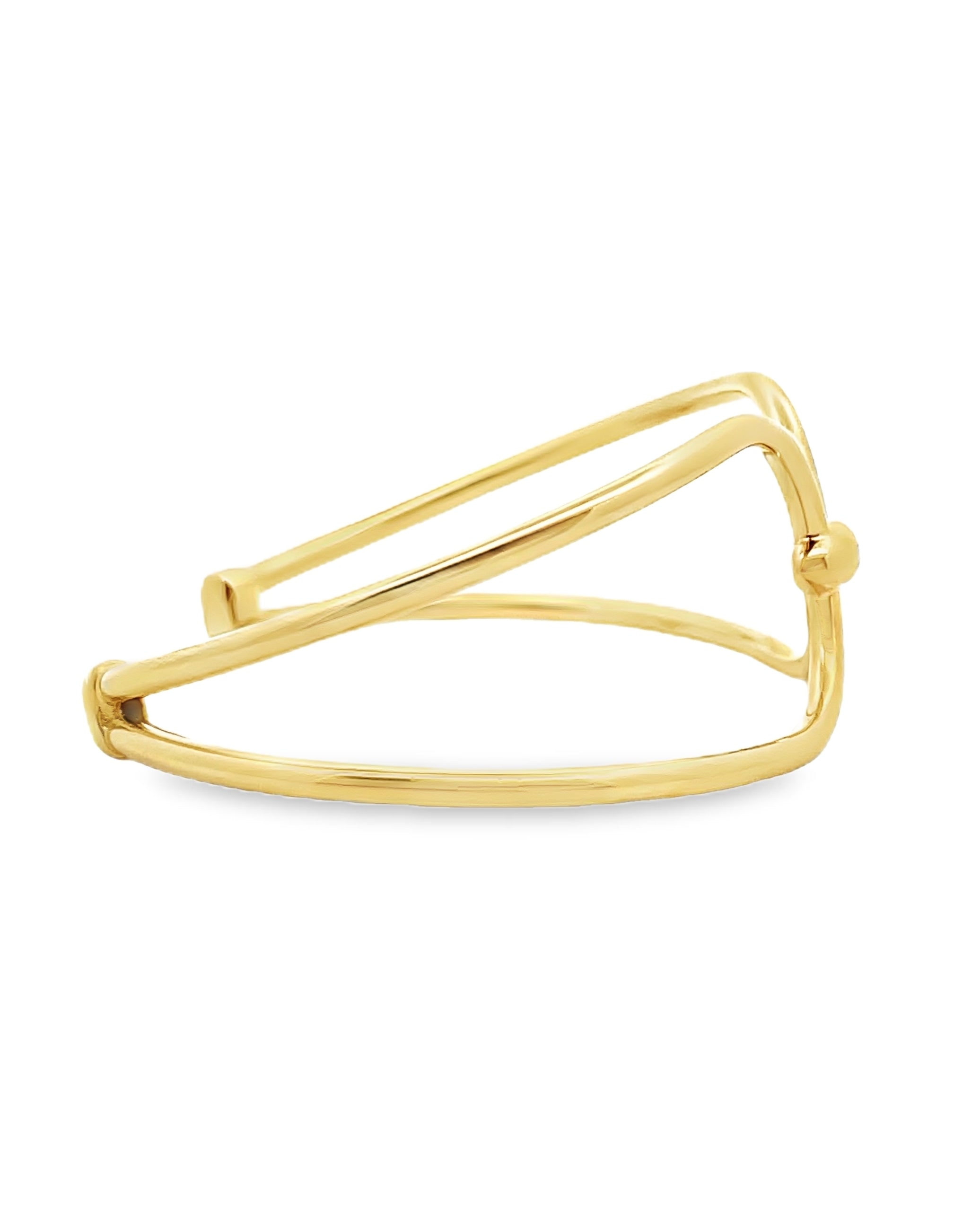Marcello Pane Sterling Silver Cuff Bracelet with 18K Yellow Gold Overlay