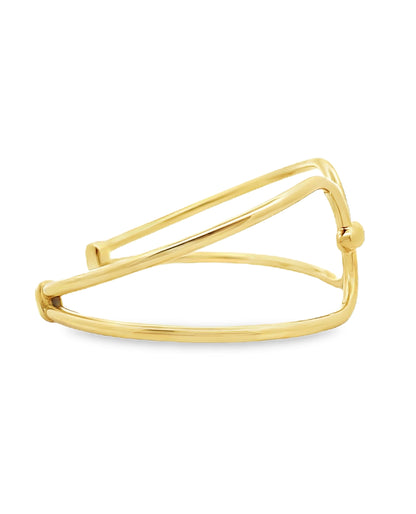 Marcello Pane Sterling Silver Cuff Bracelet with 18K Yellow Gold Overlay