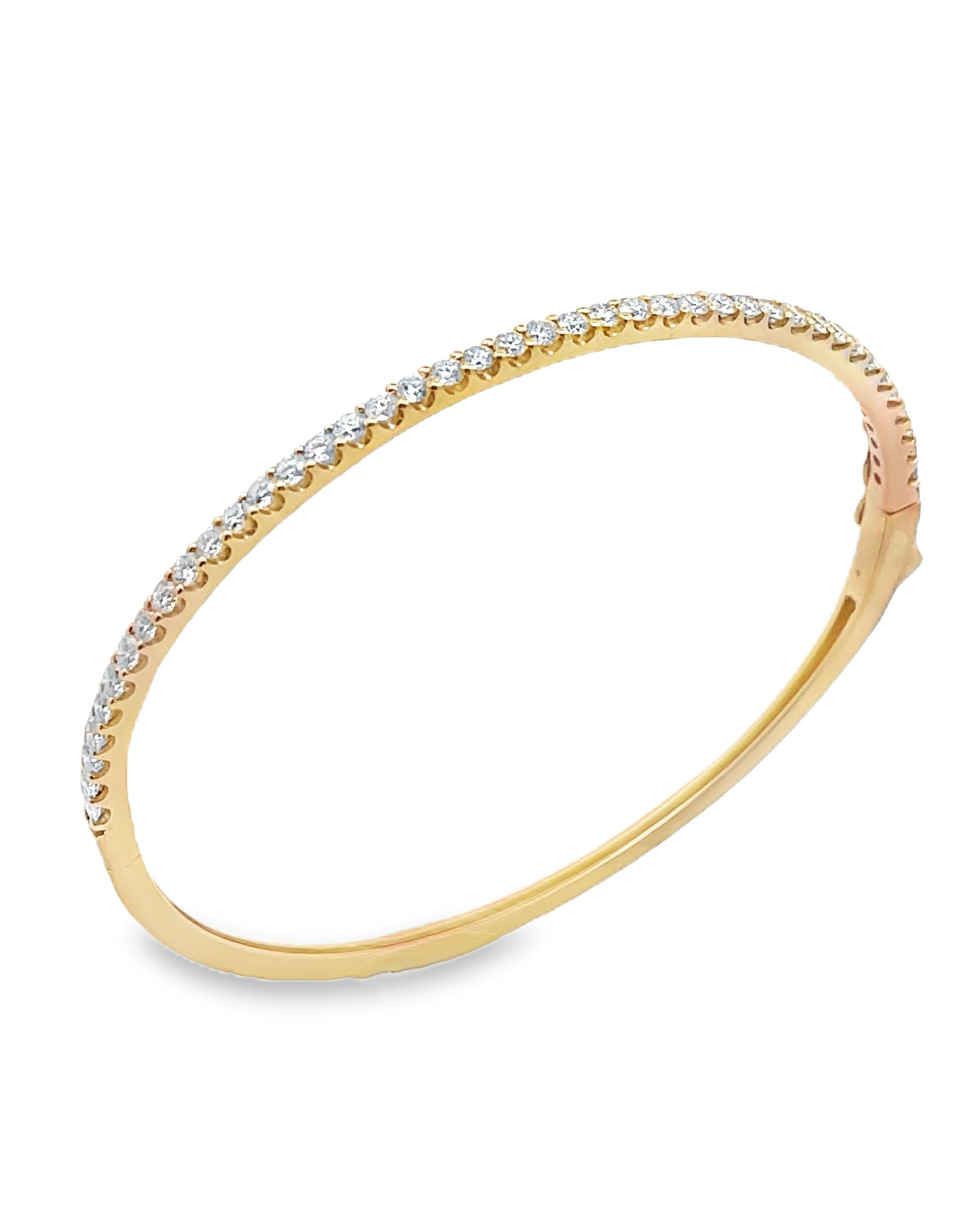 14K Yellow Gold Diamond Bangle Bracelet