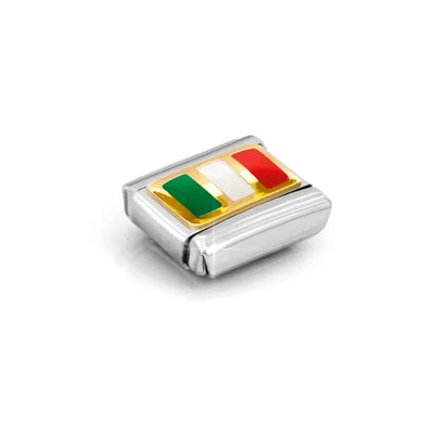 Nomination Composable Link 030234/21 Italy Flag with 18K and Enamel