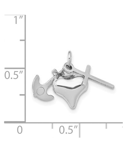 14K Gold Faith Hope Charity Charm