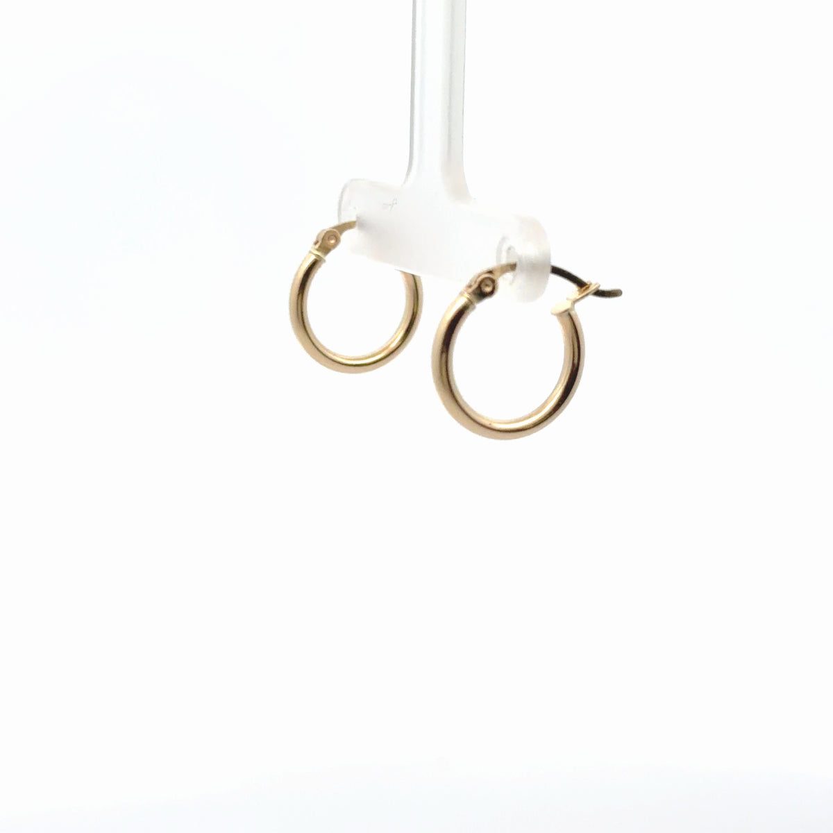 14K yellow gold hoop earrings - 1.10 grams