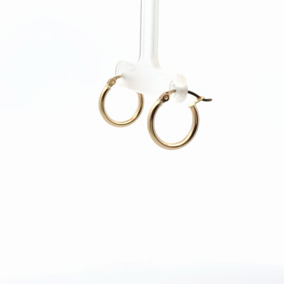 14K yellow gold hoop earrings - 1.10 grams