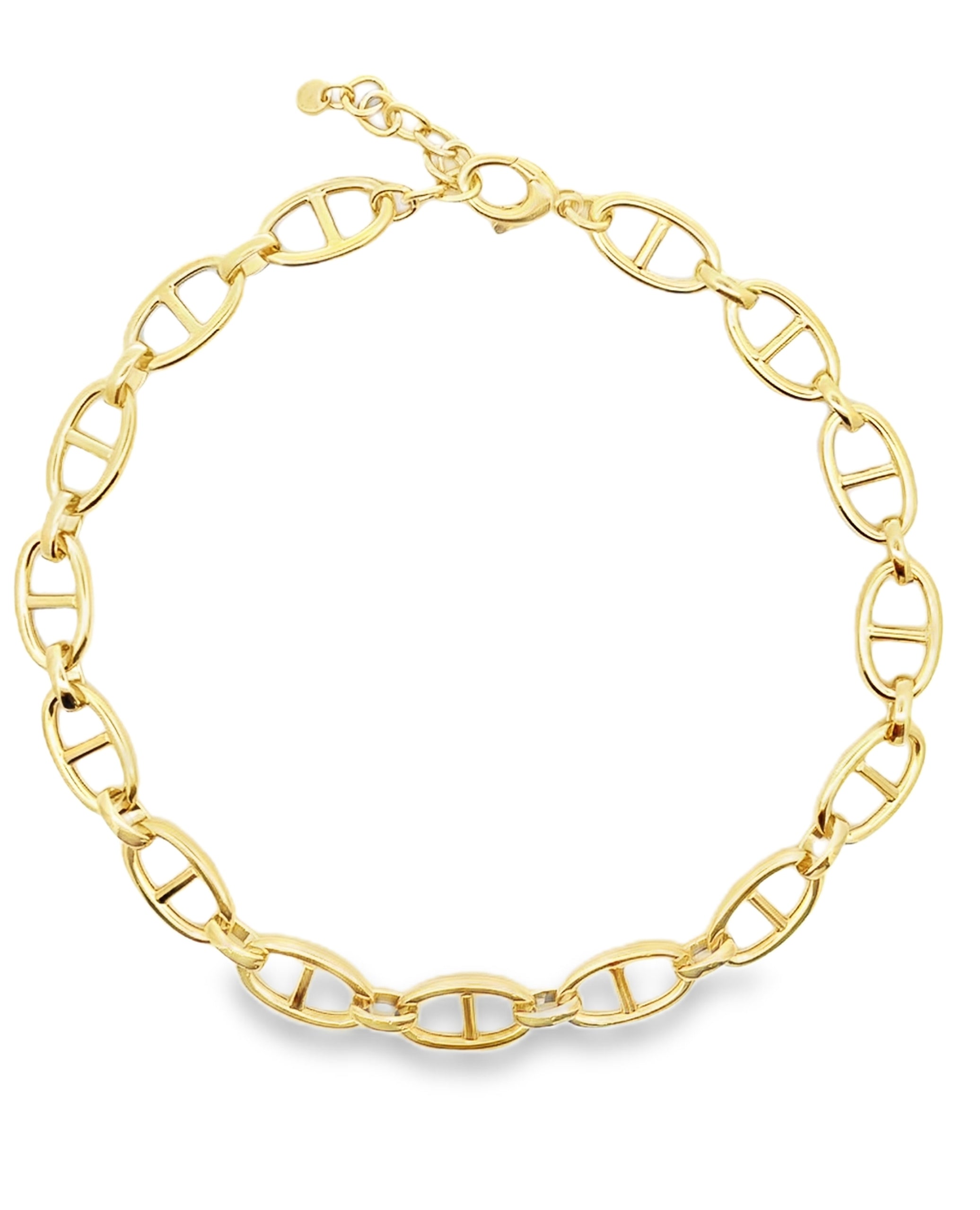 Marcello Pane Marine Sterling Silver Necklace with 18K Yellow Gold Overlay
