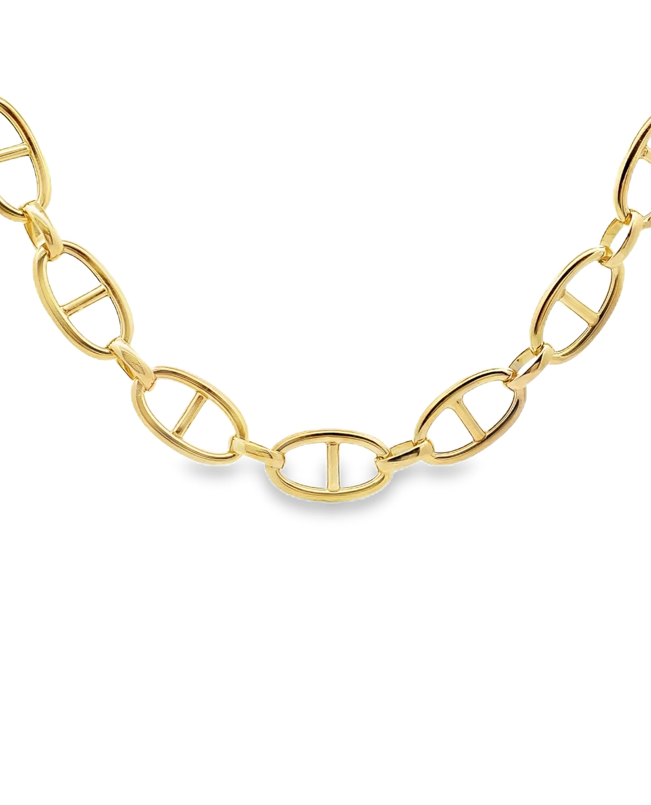 Marcello Pane Marine Sterling Silver Necklace with 18K Yellow Gold Overlay