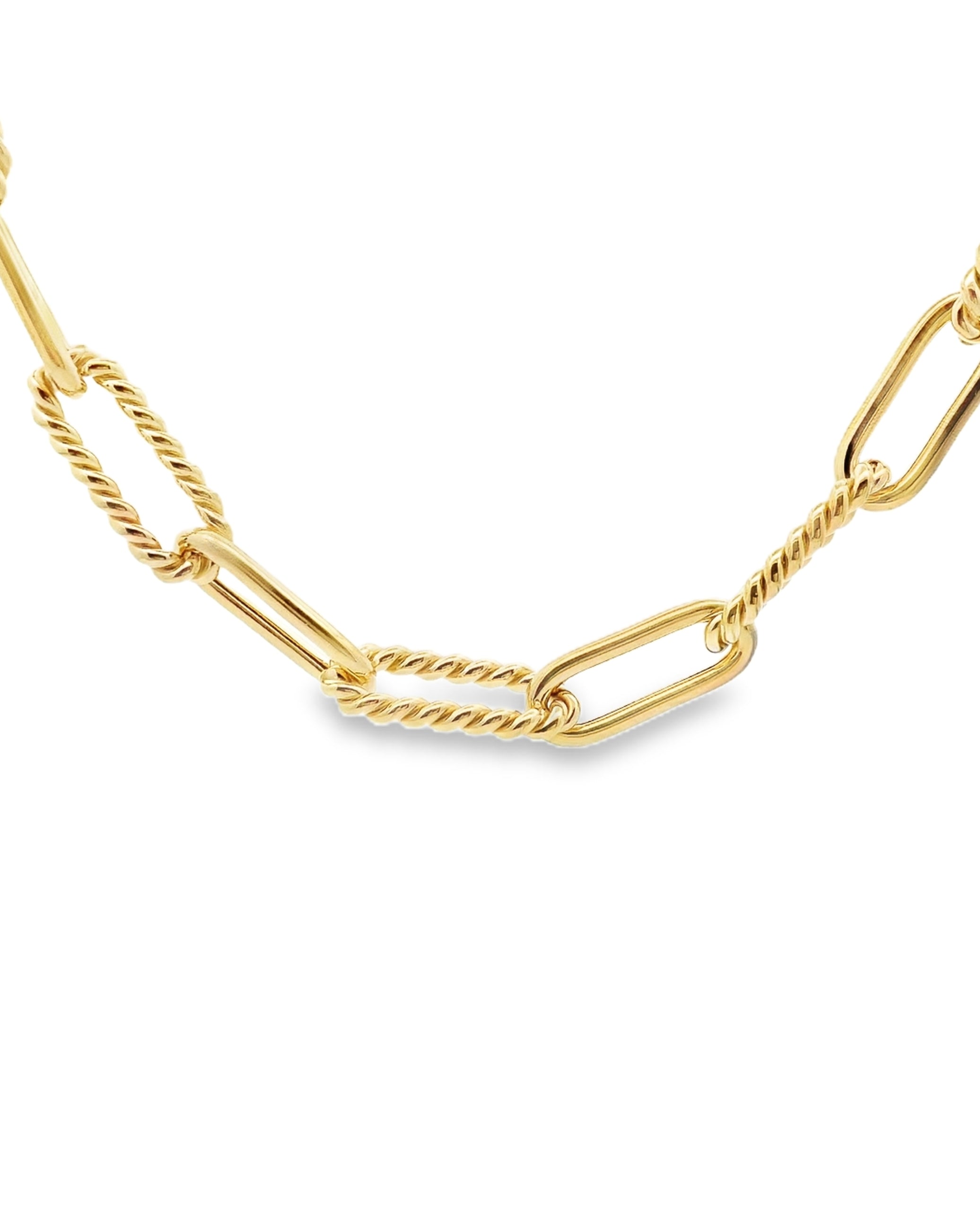 Marcello Pane CLGI 008 Torchon Necklace Sterling Silver with 18K Yellow Gold Overlay