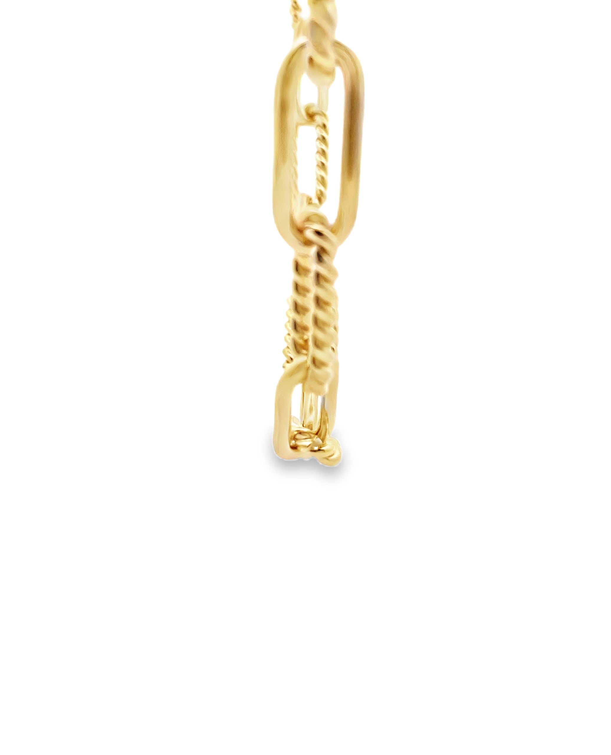 Marcello Pane Torchon Necklace Sterling Silver with 18K Yellow Gold Overlay