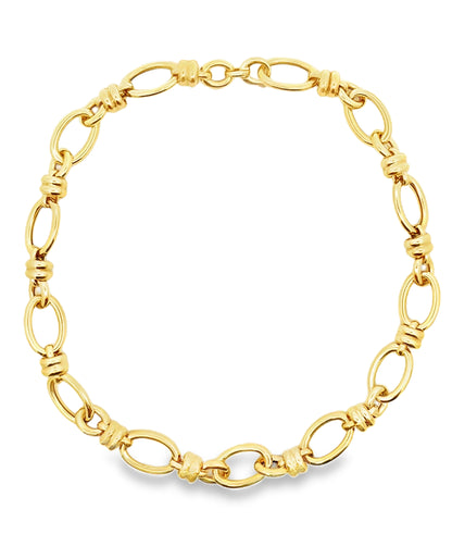 Marcello Pane CLSL 009-45 Sterling Silver Chain Necklace with Gold Overlay
