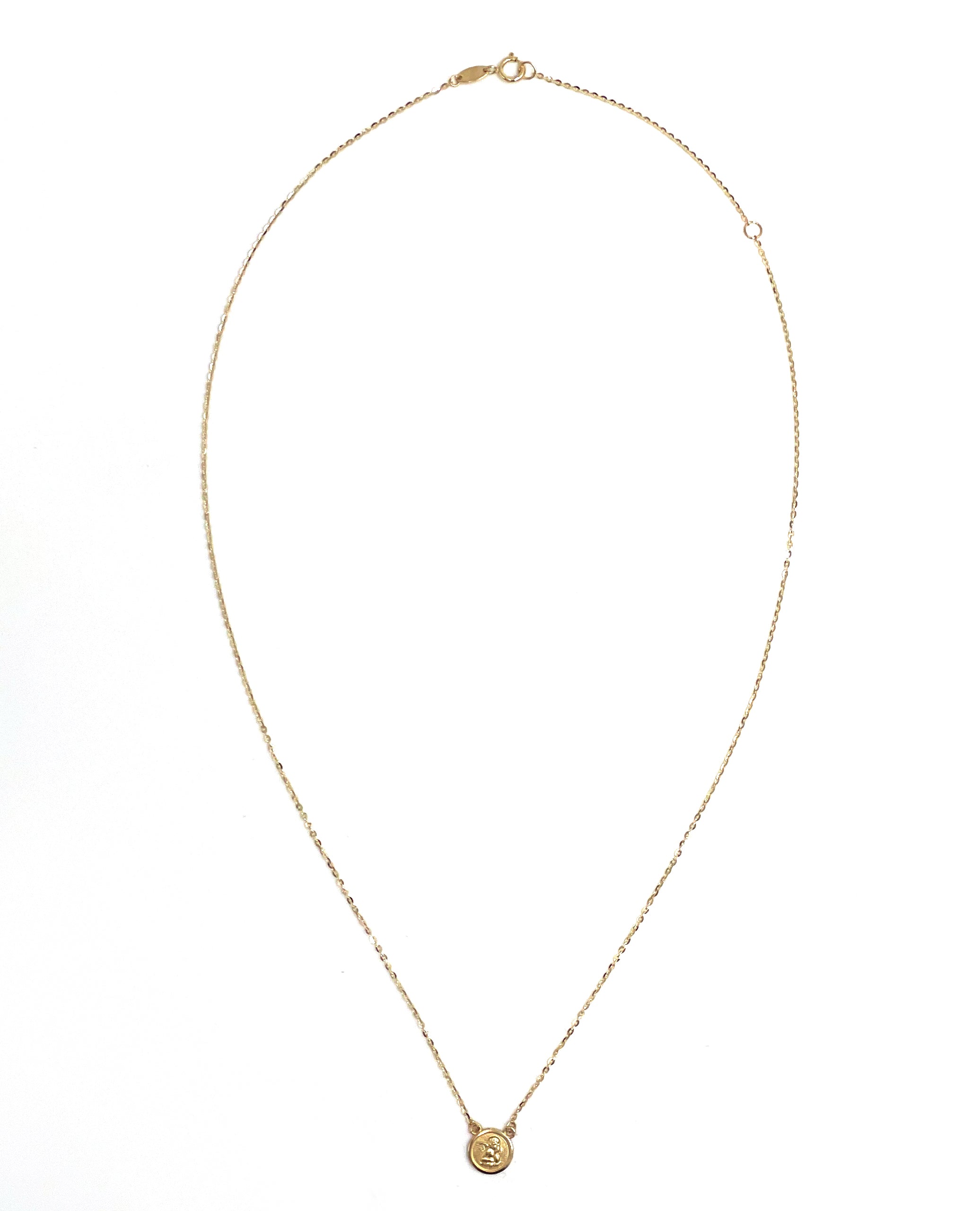 14K Yellow Gold Angel Necklace