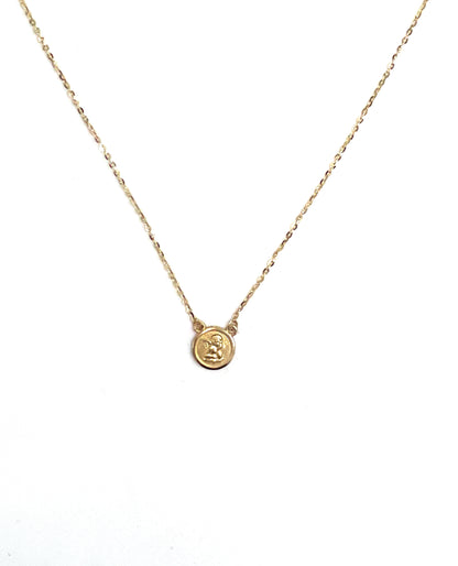 14K Yellow Gold Angel Necklace