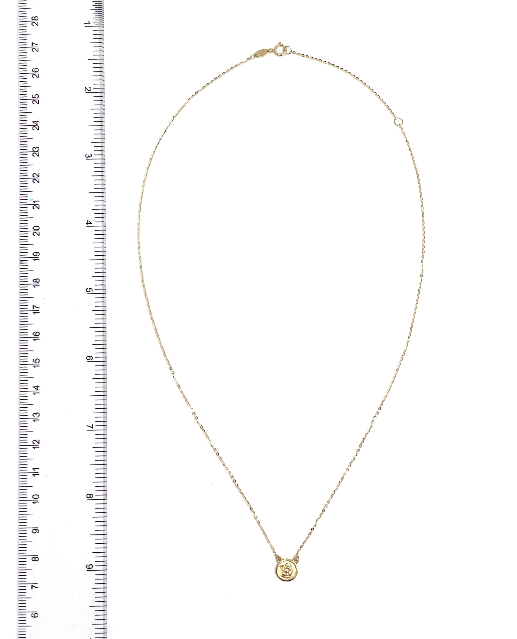 14K Yellow Gold Angel Necklace