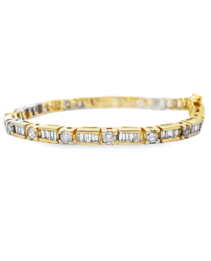 14K Yellow Gold Tennis Bracelet