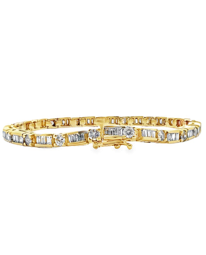 14K Yellow Gold Tennis Bracelet