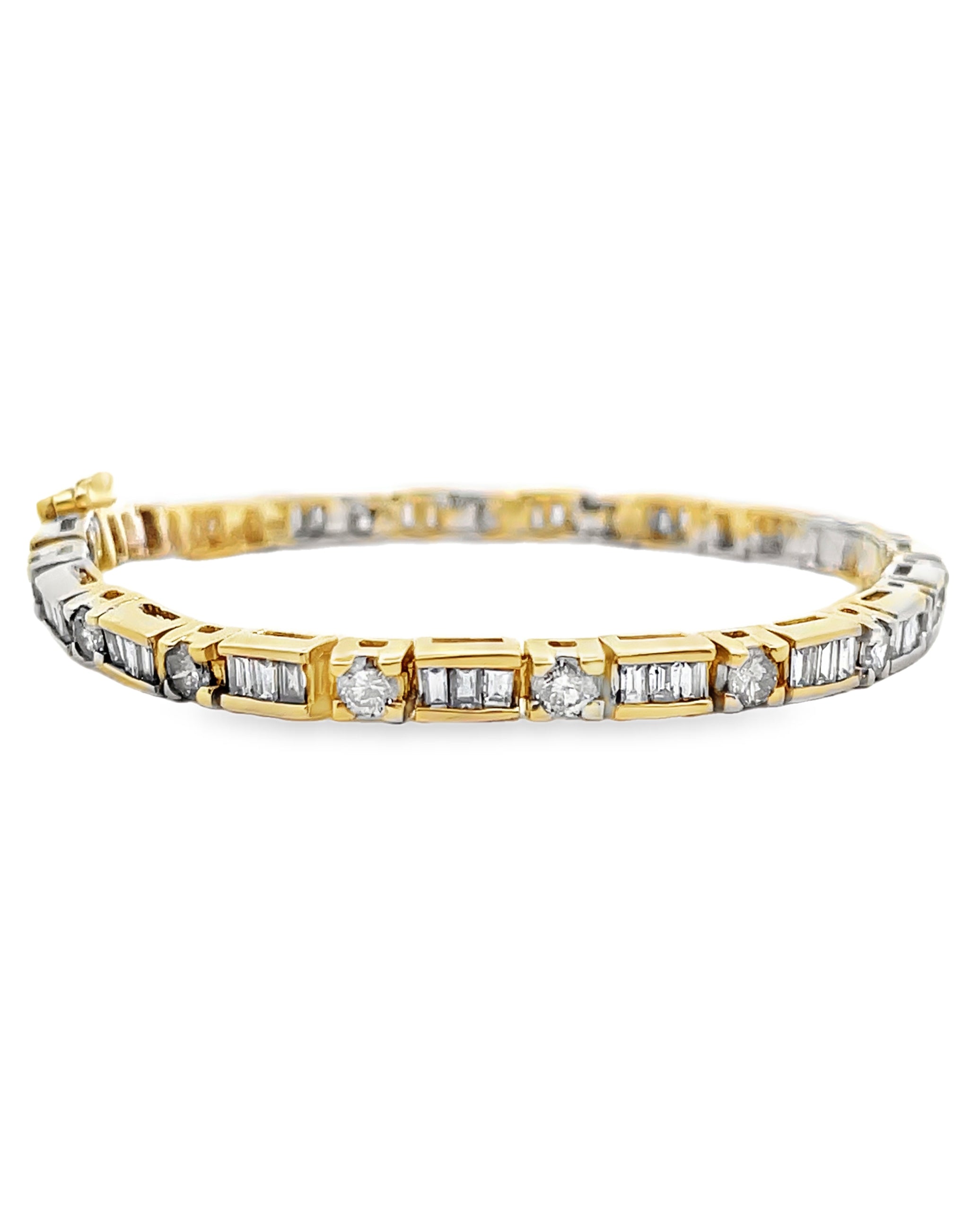 14K Yellow Gold Tennis Bracelet