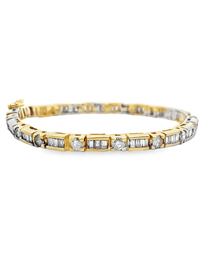 14K Yellow Gold Tennis Bracelet