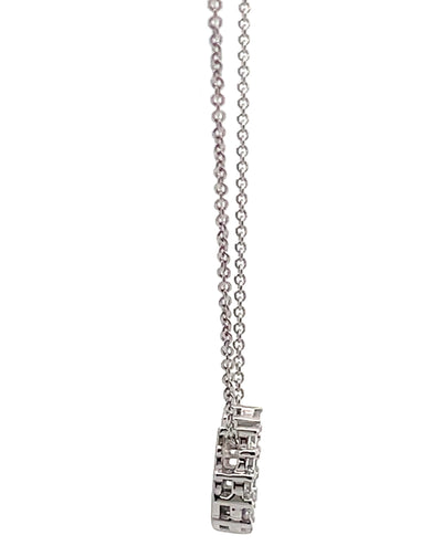 14K White Gold Diamond Horseshoe Pendant