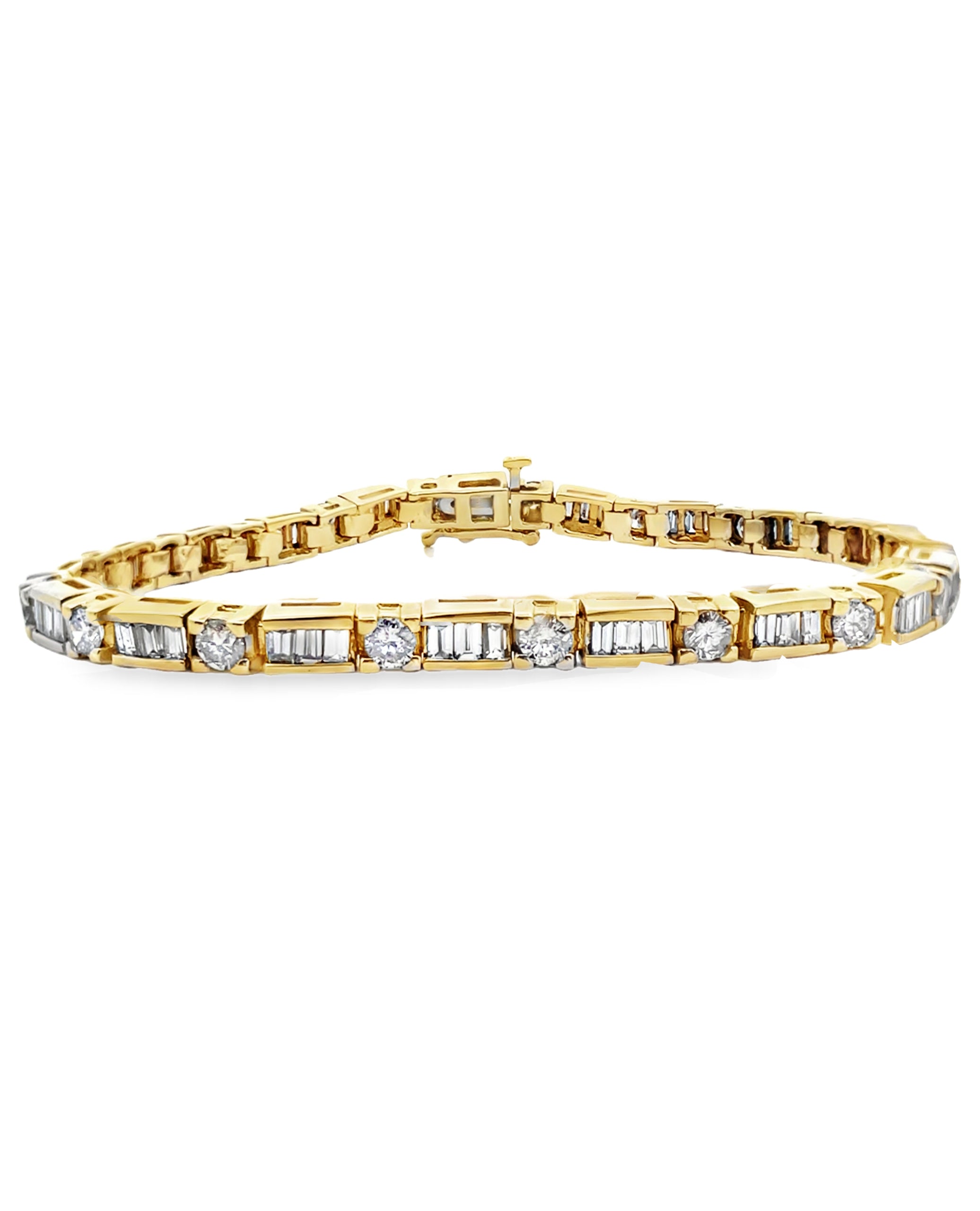14K Yellow Gold Tennis Bracelet