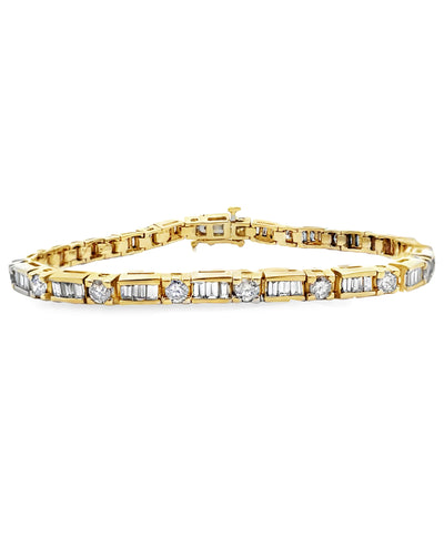 14K Yellow Gold Tennis Bracelet