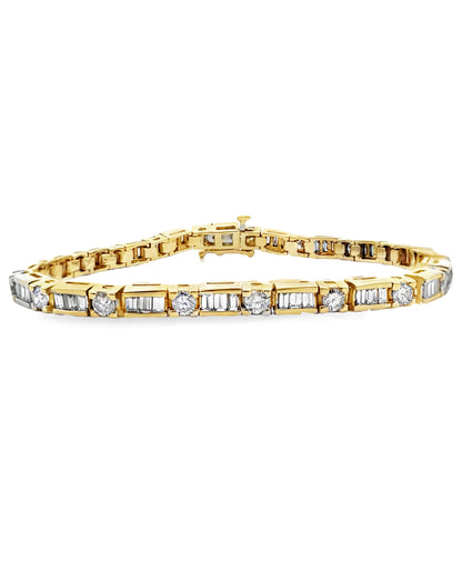 14K Yellow Gold Tennis Bracelet
