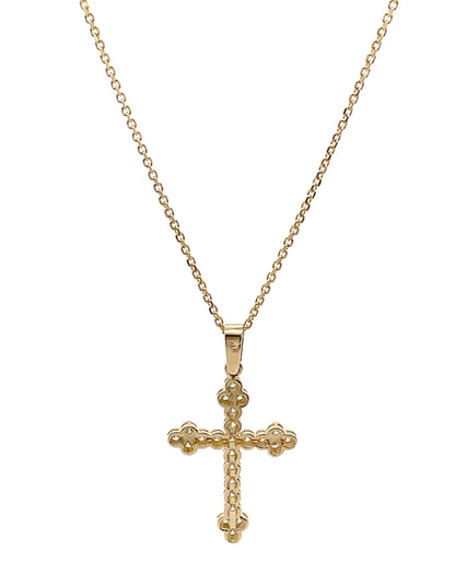 14K Yellow Gold Cross Necklace