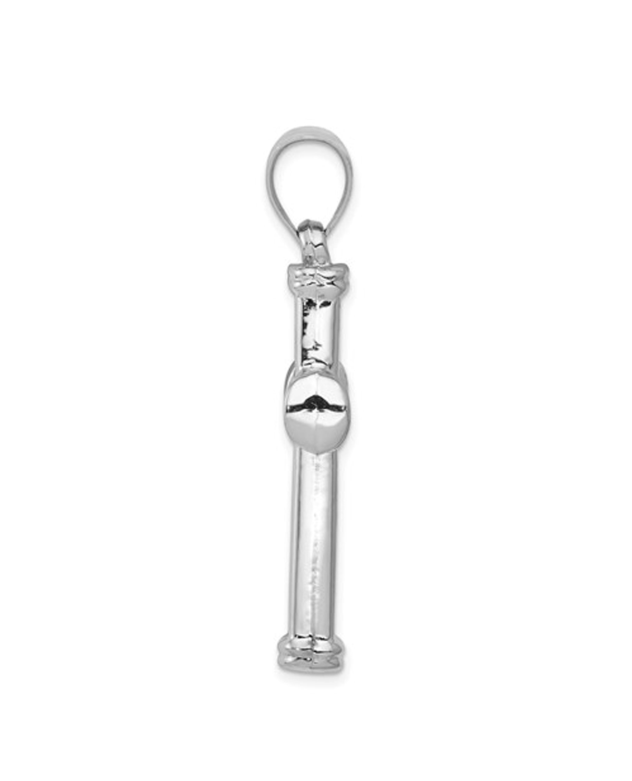 14K White Gold Cross