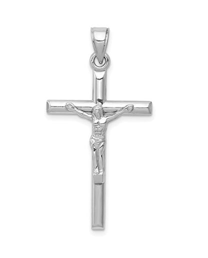 14K White Gold Crucifix Pendant D3229