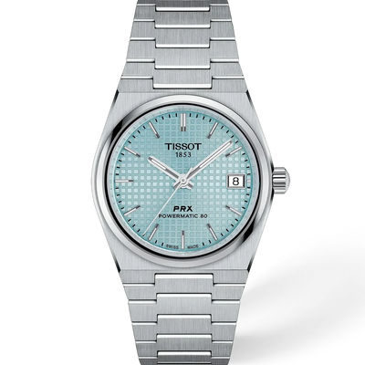 Tissot PRX 35mm Powermatic 80 Swiss Automatic Watch with Ice Blue Dial