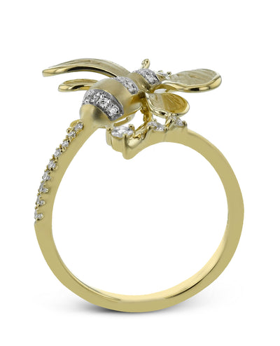 Simon G. DR380 18K Yellow Gold Bee Wrap Ring