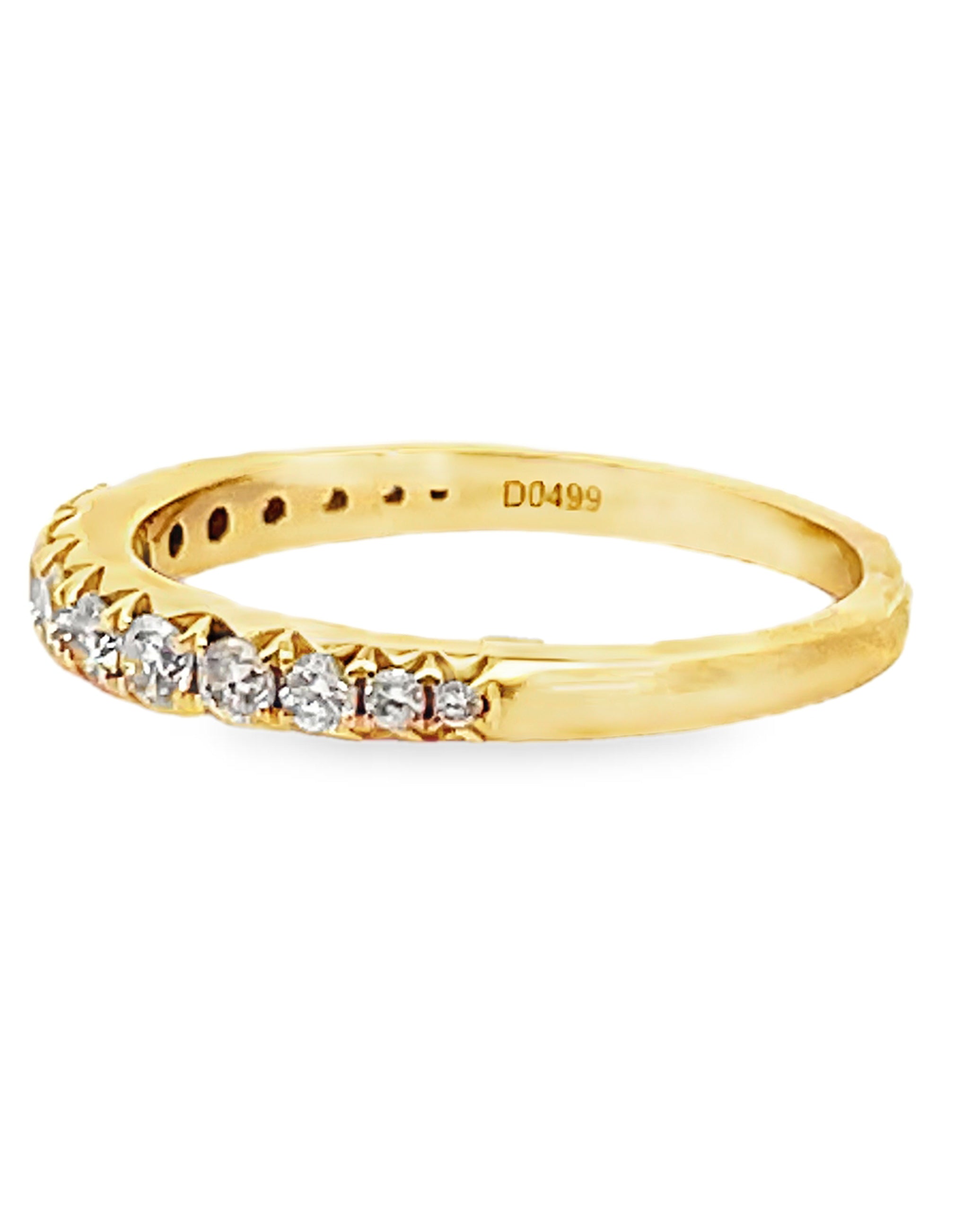 18K Yellow Gold Diamond Band 0.49ct
