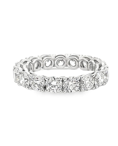 14K White Gold Diamond 4.14 Carat Eternity Band