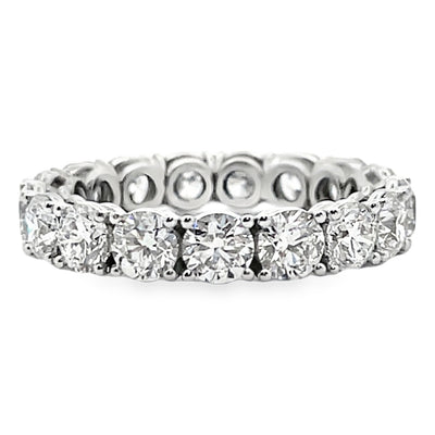 14K White Gold Diamond 4.14 Carat Eternity Band