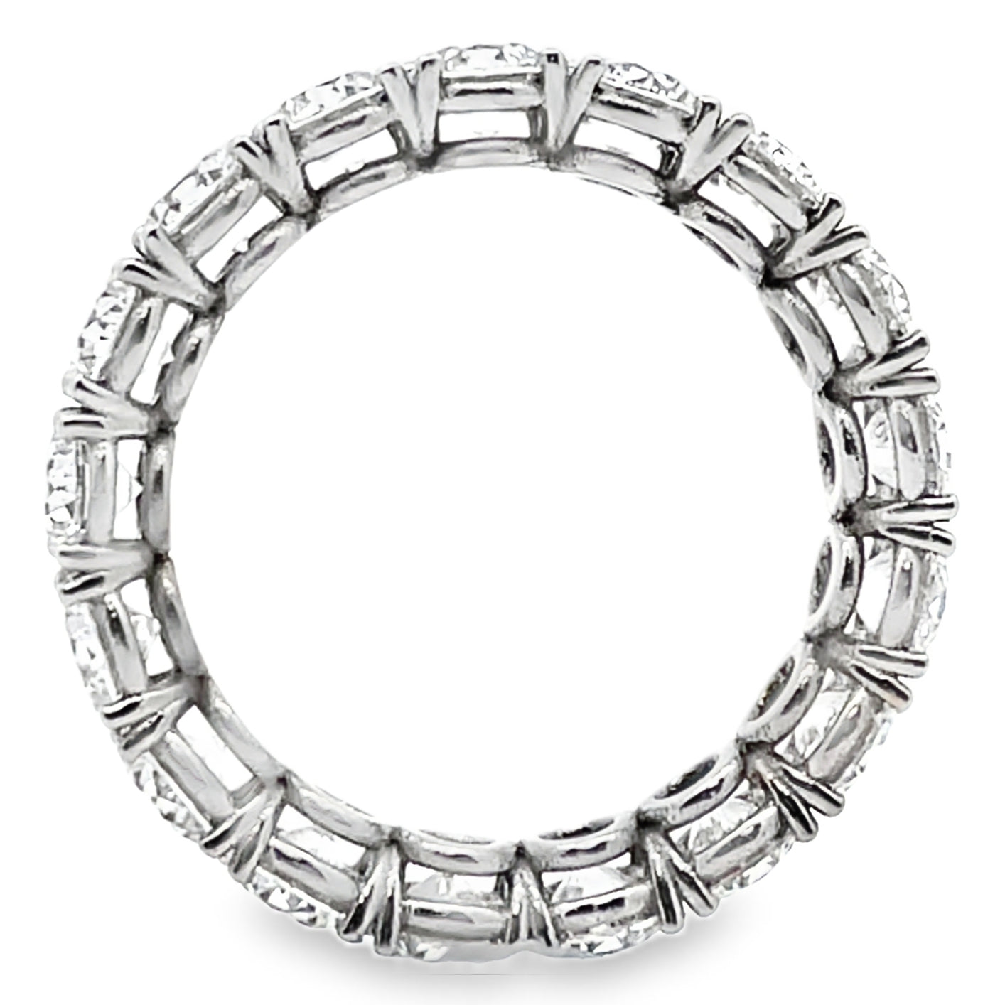 14K White Gold Diamond 4.14 Carat Eternity Band