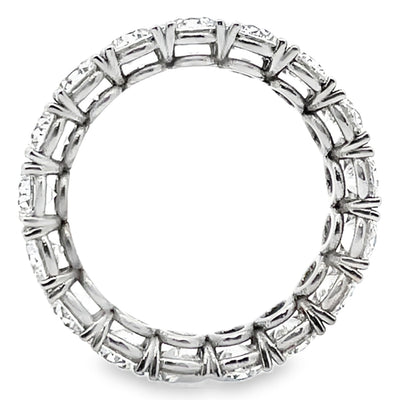 14K White Gold Diamond 4.14 Carat Eternity Band