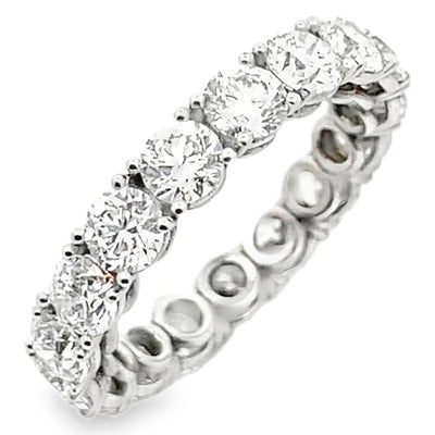 14K White Gold Diamond 4.14 Carat Eternity Band