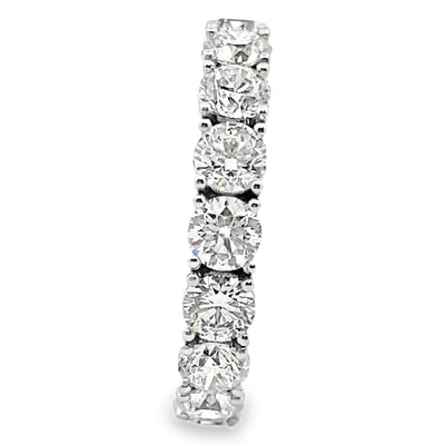 14K White Gold Diamond 4.14 Carat Eternity Band