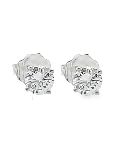 14K White Gold Diamond Martini Studs- 0.65 carat
