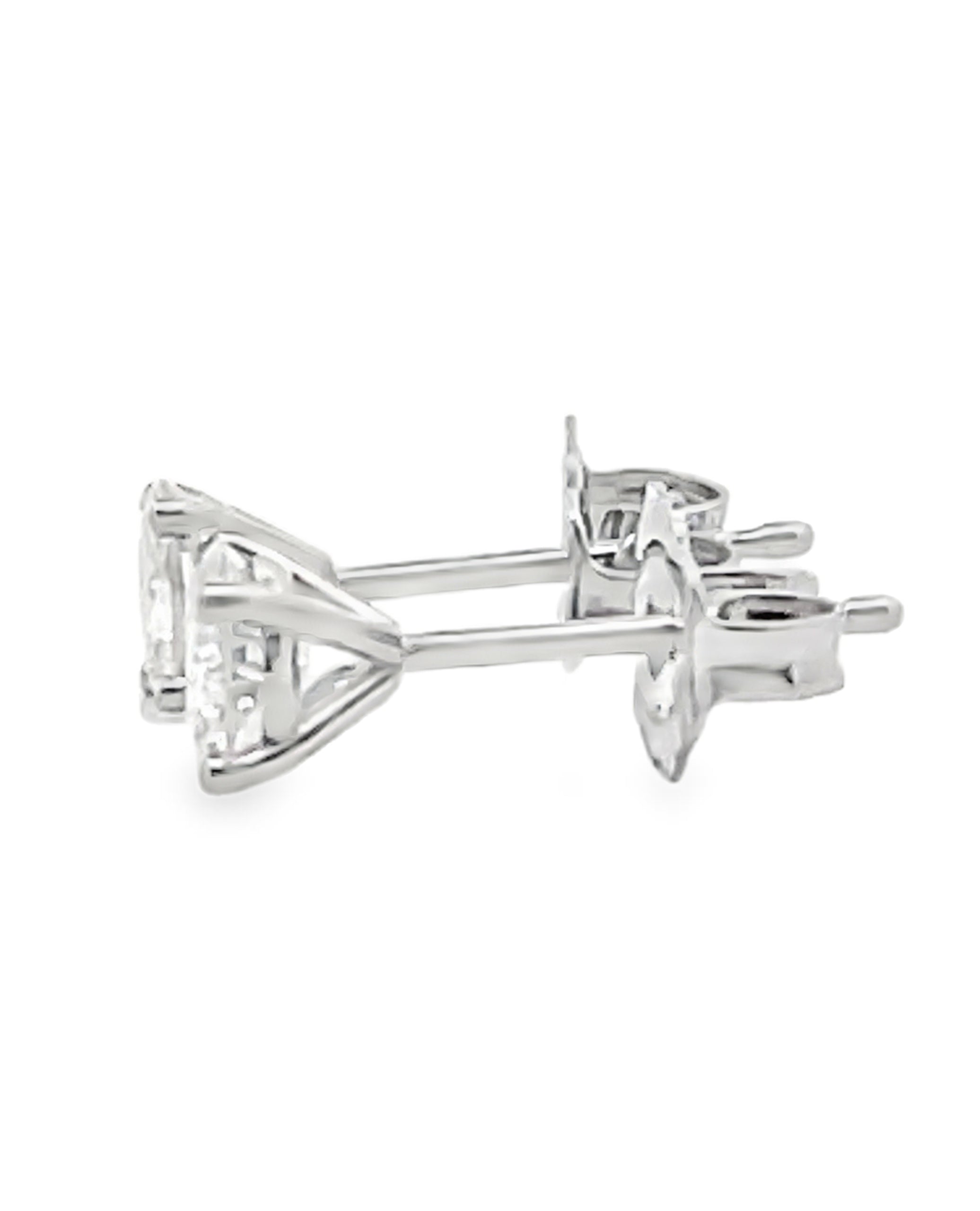 14K White Gold Diamond Martini Studs- 0.65 carat