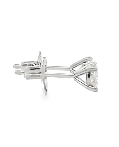 14K White Gold Diamond Martini Studs- 0.65 carat
